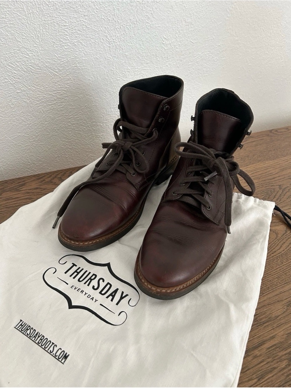 Thursday Boot Company The President Dark Brown Leather Lace-Up Boots